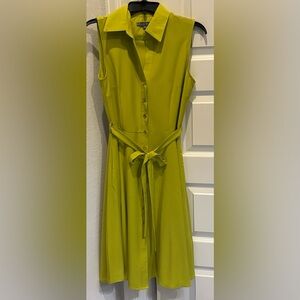 Sharagano Lime Button-Down Dress